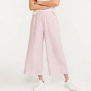 Lou & Grey 100% linen wide leg crop